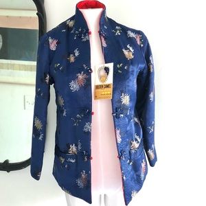 Golden Camel Brand Satin Asian Quilted Jacket NWT